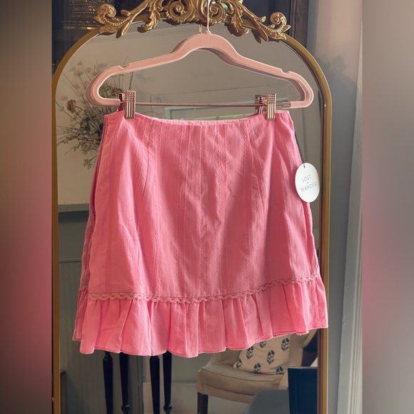 Lost + Wander Perfect Poise Pink Ruffle Mini Skirt - Picture 6 of 9